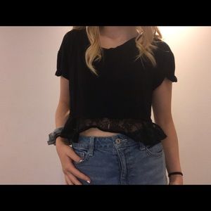 Black lace Top